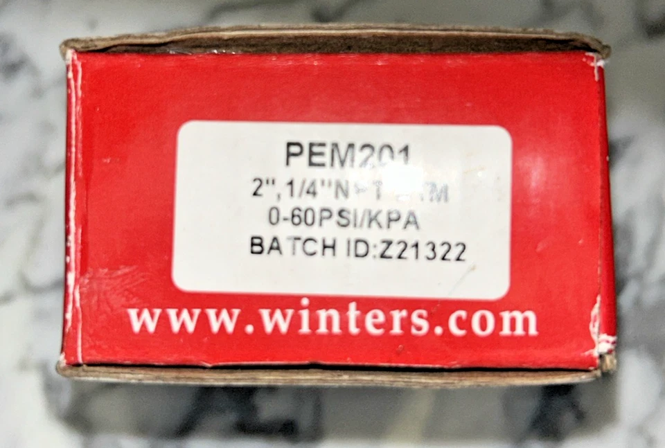 NEW - WINTERS Liquid Filled Pressure Gauge PEM201 2" 1/4" NPT BTM 0-60 psi KPA - Image 3 of 4
