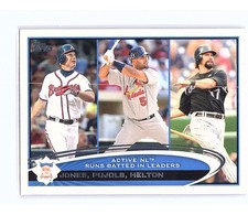 2012 Topps Leaders Chipper Jones / Albert Pujols / Todd Helton #159