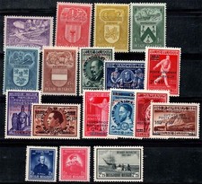 Belgique 1946-47 Neuf * MH 100% Poste aérienne Célébrités, blason