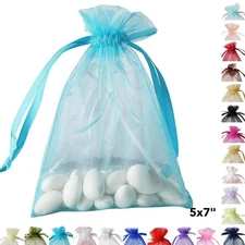 100 pcs 5x7" ORGANZA FAVOR BAGS Wedding Party Reception Gift Favors SALE
