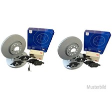 ATE Bremsscheiben + NK Beläge Bremsenset vorne + hinten für VW Passat 3G5 CB5