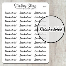 Rescheduled Planner Stickers