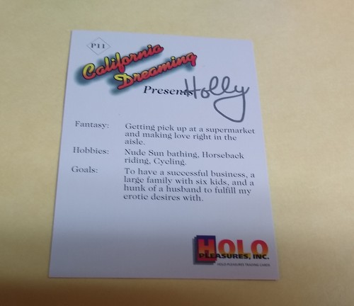 1991 Holo Pleasures California Dreaming P11 Holly - Picture 2 of 2
