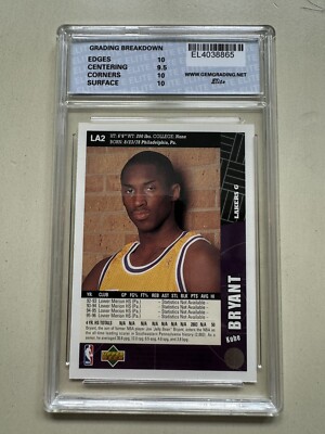 kobe bryant rookie card graded 10 2002 SP Authentic Upper Deck Basketball #37 PSA GEM MINT : Collectibles & Fine Art 1996 Upper Deck College Choice