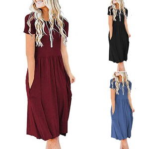 pleated midi shirt dress