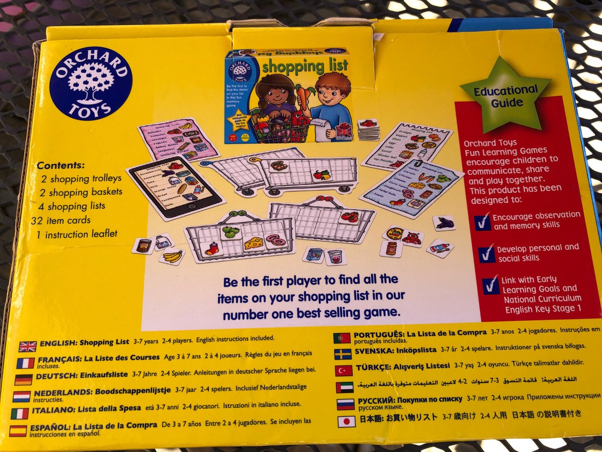 Shopping List Game UK