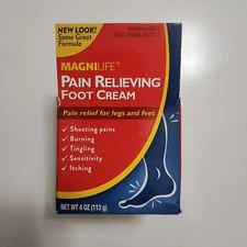 MagniLife Pain Relieving Foot Cream Soothing Relief 4oz Soreness/Burning/Itching