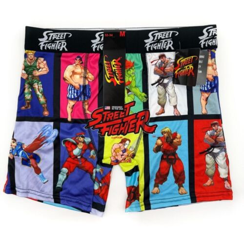Street Fighter Boxer slips sous-vêtements jeu vidéo cadeau homme taille moyenne - Photo 1 sur 8