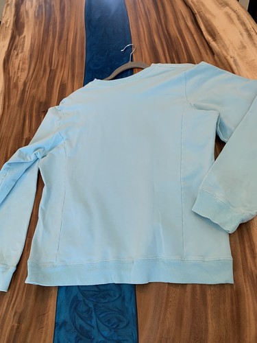 Lilly Pulitzer Woman’s Size M/L Sweatshirt Style Long Sleeve Light Blue Top - Picture 6 of 11