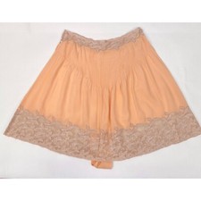 Vintage Lingerie 1920s peach silk satin tap pants Floral lace lingerie Boudoir
