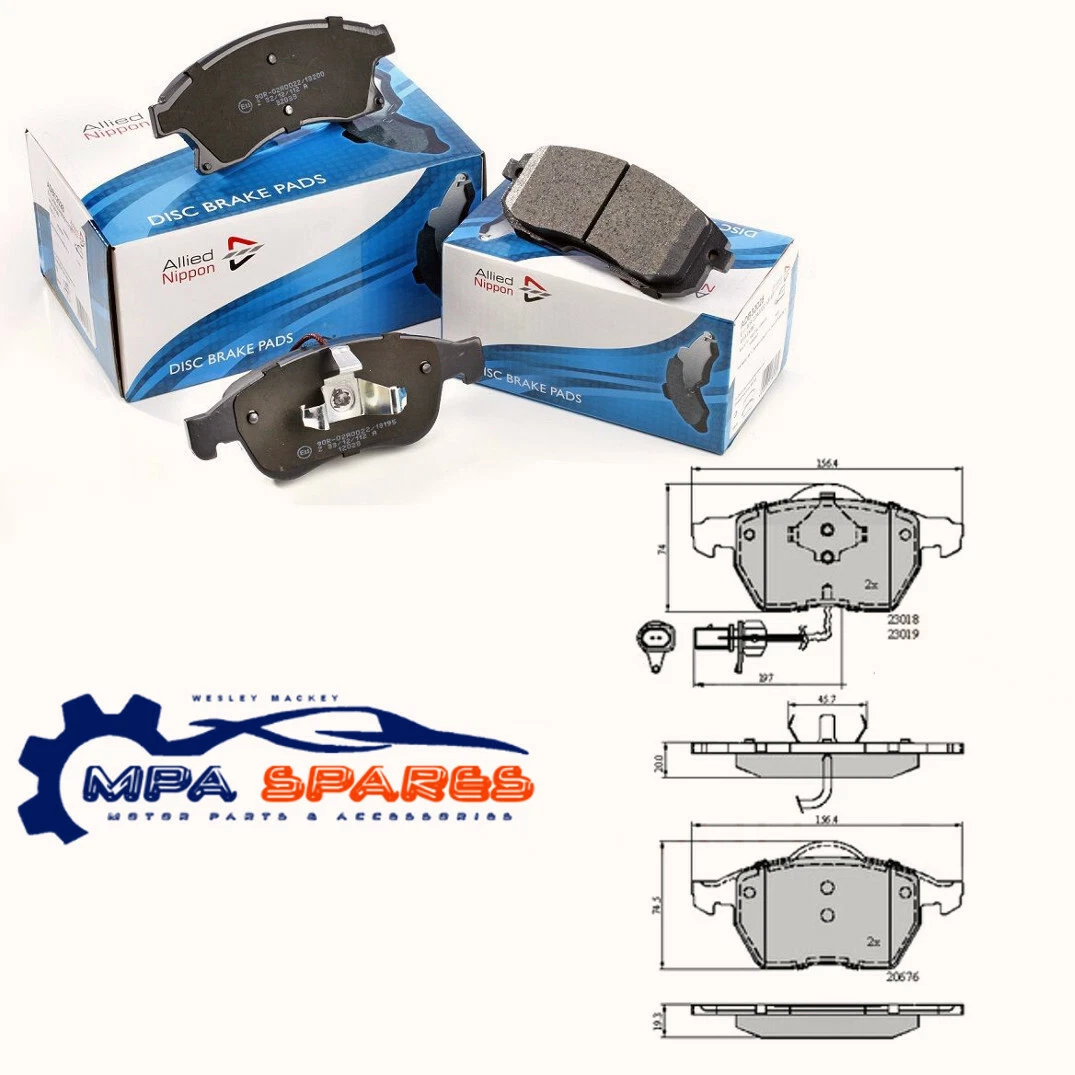 Front Brake Pads A4 00->09, Vw Passat 96-05 (Fr) ADB11542 PAD1234 
