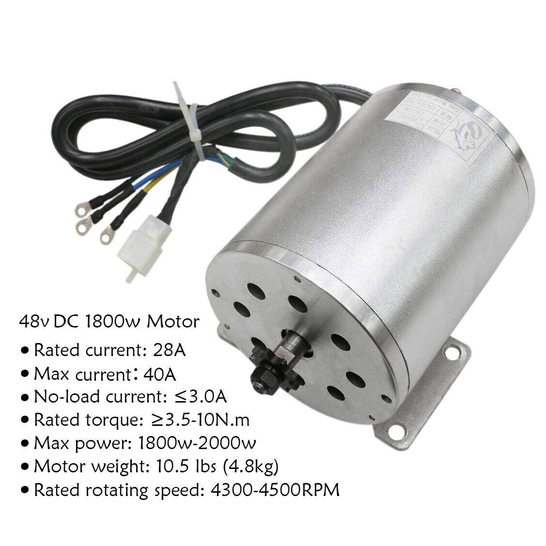 Moteur à courant continu brossé à grande vitesse 36V 48V 500W 1000W pour véhicule électrique Go Kart Scooter E vélo vélo motorisé ATV cyclomoteur Ebike  18