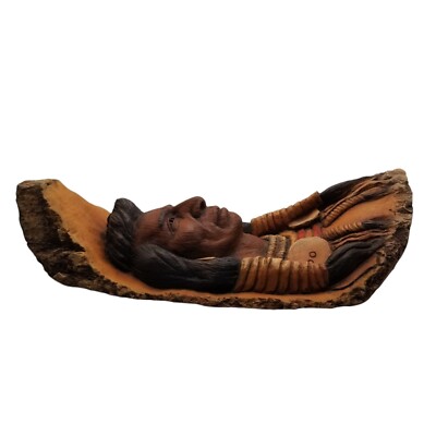 Native American Sculpture Wall Hanging Roaring Thunder Signed Neil
