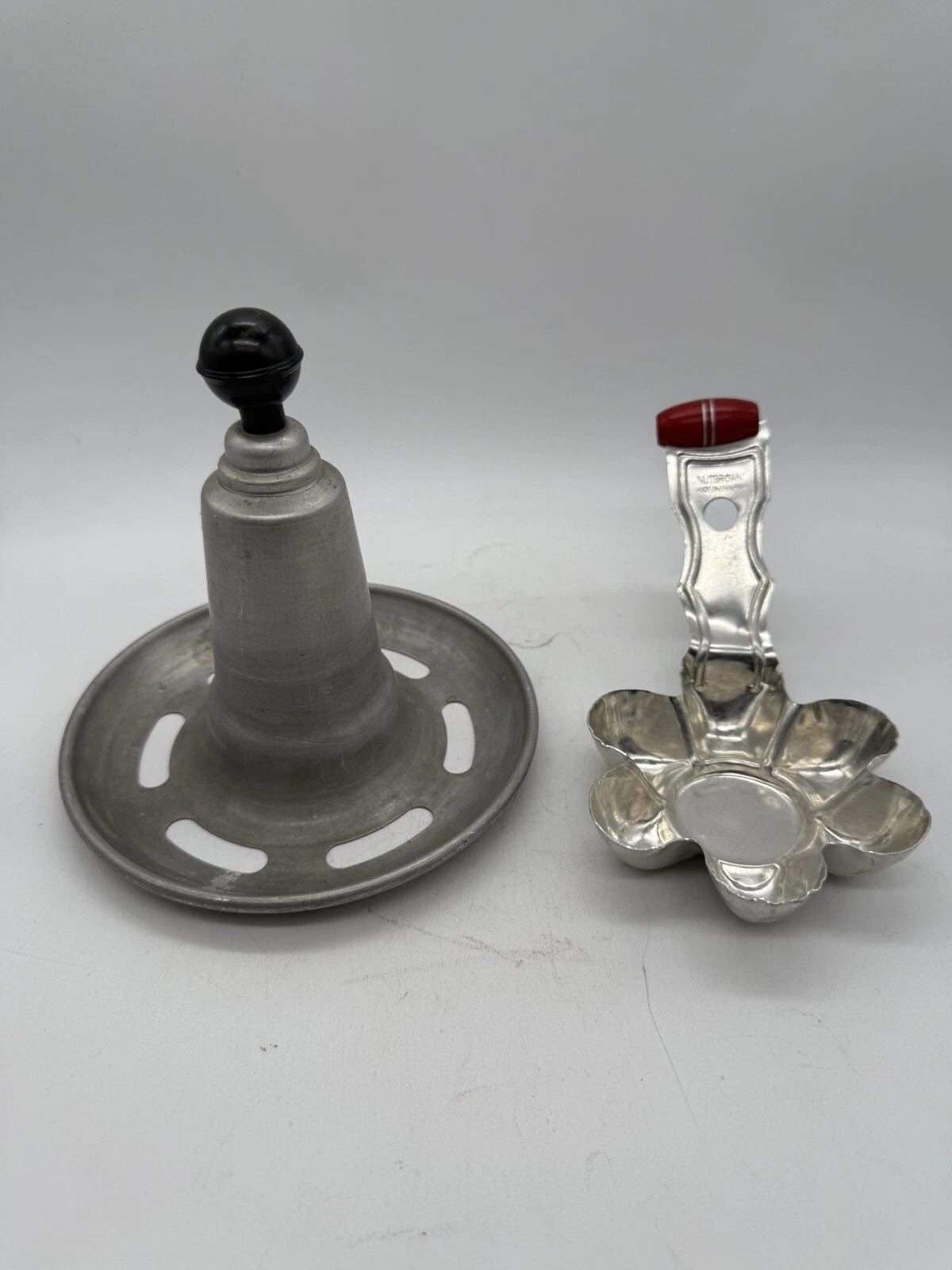Vintage 1950s Whistling Egg Cooker & Poacher Utensil Aluminum Kitchen Gadget