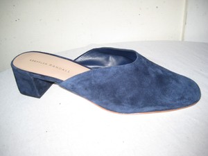navy blue mule heels