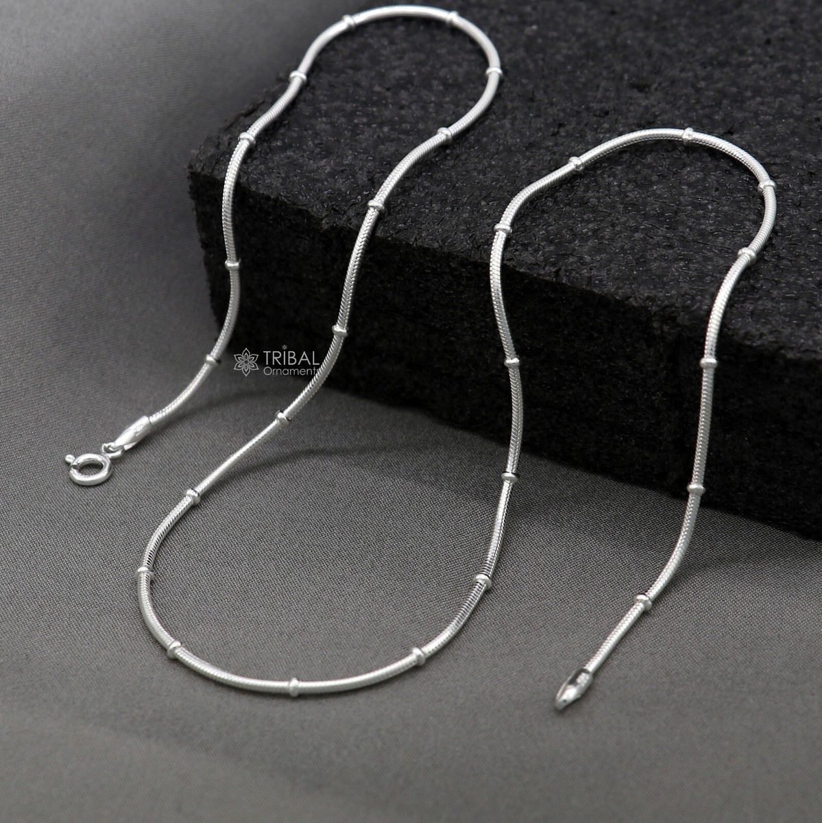 ◇roaju◇ [Park Min-young wearing] [silver925] snake chain l 1mm 18