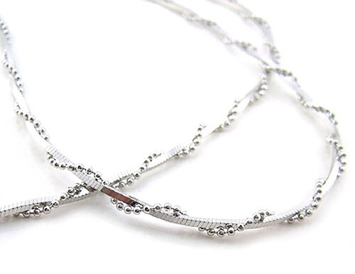 Halskette Kette ohne Anhänger 925 Sterling Silber Länge: 45cm #2228