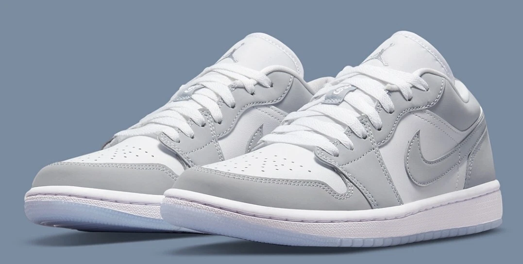 Air Jordan 1 Low White Wolf Grey Womens shoes 