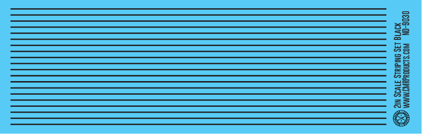 N Scale - Scale Striping Set 2in Black