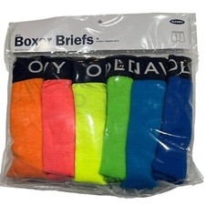 NWT OLD NAVY Kids Boys 6 Pack Boxer Brief Underwear Sz M  Blue Green Orange 