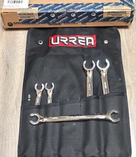 Urrea Tools 5pc Metric Flare Nut / Tubing Line Wrench Set 9-18mm Mexico #3700M