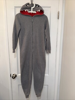 M&S Shark 1 piece Fleece Hoodie Pyjamas Marks & Spencer 11-12 years old