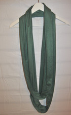 Green w Black Flecks Infiinty Scarf 64" X 6.5"