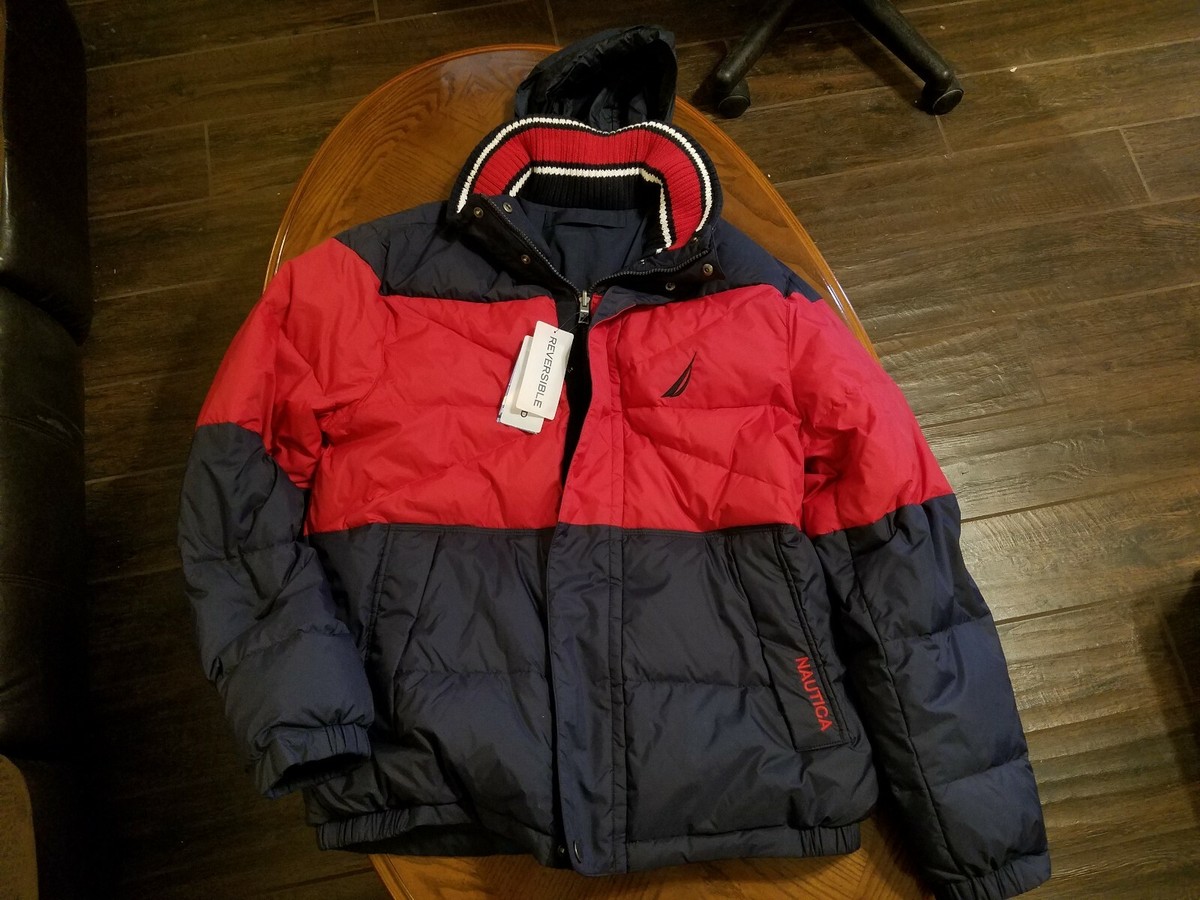 VTG 90's NAUTICA Sz M Navigation Down Puffer Reversible
