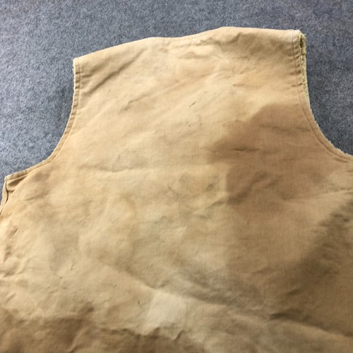 Vintage Carhartt Vest Men XL Beige Sherpa Lined Duck Canvas Worn Distressing 70s - Picture 11 of 15