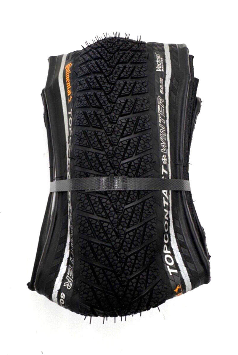 Pneu Continental Top Contact Hiver II 26x1.9 – Pliant, Clouté, Anti-crevaison Pour VTT (Noir, Lot De 1)