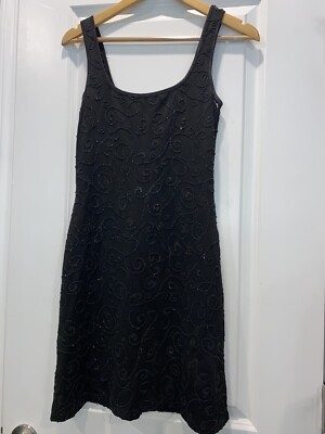 Vintage Cache Black Beaded Sleeveless Cocktail Dress Size Small | eBay