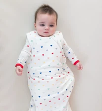 Kyte Baby Bamboo 1.0 TOG Sleep Bag Wearable Blanket Cloud Rainbow Heart Medium