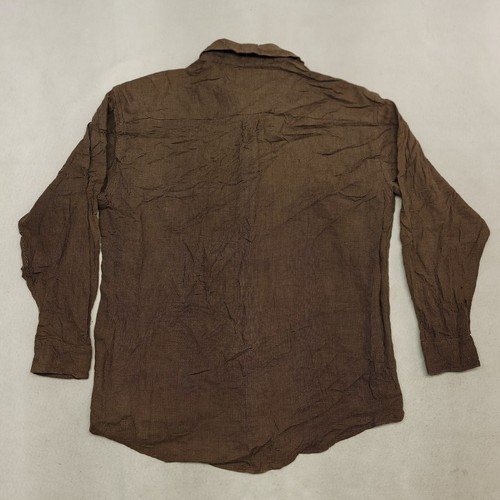 Perry Ellise Casual Button Up Long Sleeve Shirt Mens Size Large L Brown - Picture 11 of 11