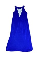 Soma High Low Hem Midi Sleeveless JEWEL BLUE DRESS -size Large