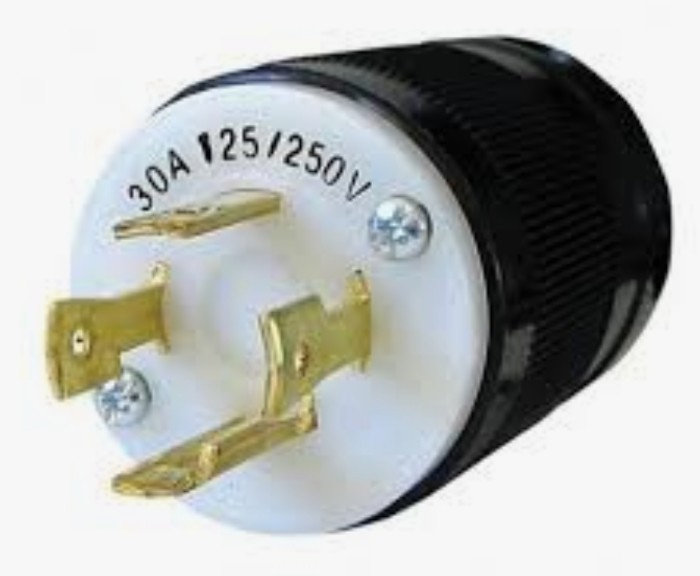 Marinco 30A 125/250V Nema Locking Plug 3014P | eBay