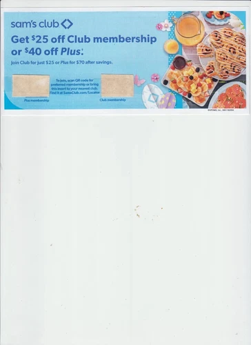 SAM'S CLUB Save $25 Off Club Or $40 Off Plus New Membership Coupon exp. 6/30/25