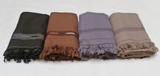 AFGHAN PATOO HANDMADE SAWATI WOOL SOLID PASHTUN SHAWL SCARF WRAP MENS WOMENS