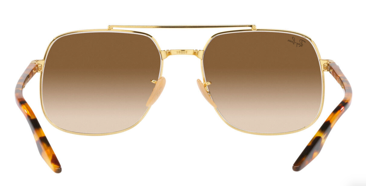 Ray-Ban RB3699 Gradient Glass Sunglasses - Polished Gold/Brown