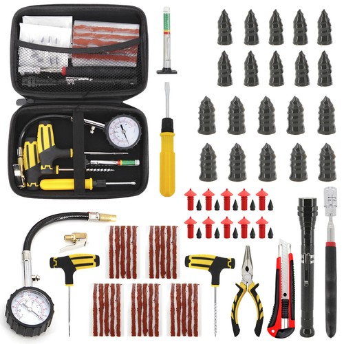 Car Tire Repair Kit Tubeless Tyre Puncture Studding Tool Set Vacuum Film Nail - 第 16/35 張圖片