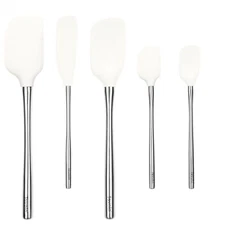 Tovolo 5-Piece Spatula Stainless Steel & Silicone Utensil Set (White): Spatul...