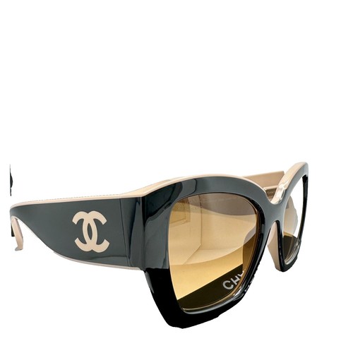 Chanel 5484 c 1656/S6 Black and White/Grey Sunglasses 54 x 17 x140