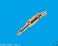 Klinkenstecker Mono 6,3Mm Metall, Vergoldet
