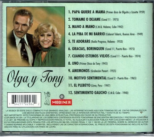 Olga y Tony 30 Aniversario BRAND NEW SEALED CD - Picture 2 of 2