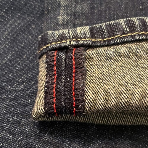 REPLAY Button Fly Jeans Mens 31x33 Selvedge Dark Blue Denim 5-Pocket Stretch - Picture 8 of 12