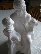 Jesus The Children's Blessing Bisque Bone China Figurine