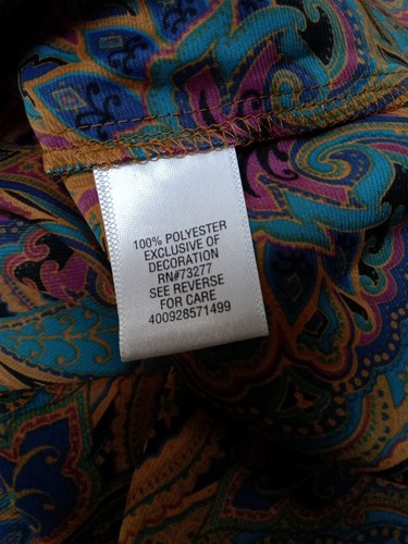APT.9 Women's size XL Nehru Collar Geometric Multi-Color Blouse Long Sleeve - Picture 15 of 17