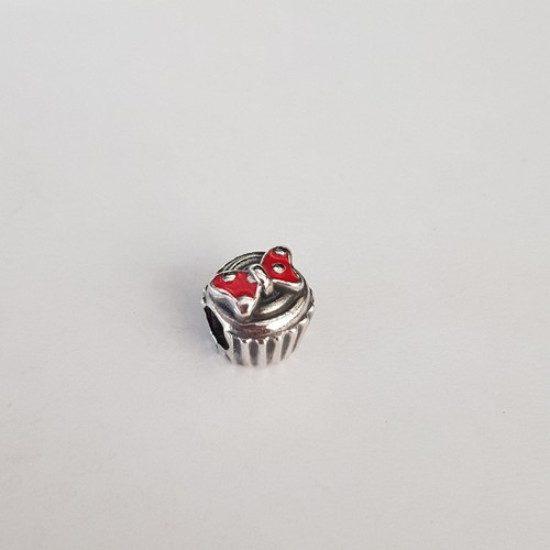 Genuine Pandora Disney Minnie Mouse Red Bow Cupcake Silver Charm 791463EN09 - Picture 4 of 9