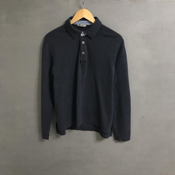 Men Andrea Bilucaglia Sweater Grey Cashmere 44 /