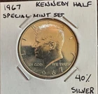 1967 Kennedy Half Dollar from SMS set - 40% Silver Uncirculated