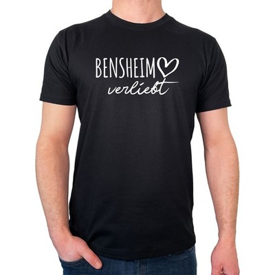Herren T-Shirt Bensheim verliebt Geschenkidee Bensheim Geschenk Präsent Mitbring